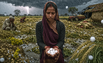 hailstorm and rain