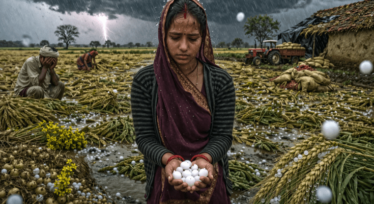 hailstorm and rain